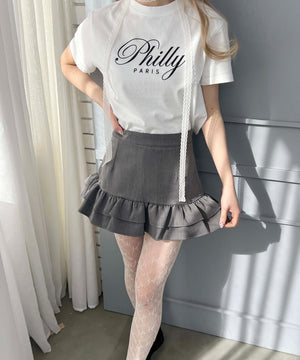 PHILLYロゴ刺繍Tシャツ