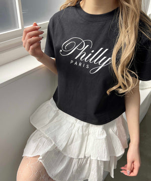 PHILLYロゴ刺繍Tシャツ