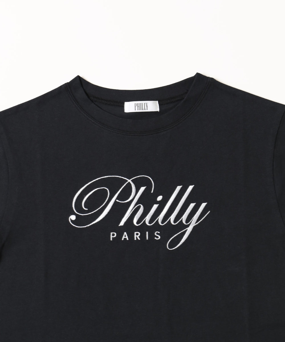 PHILLYロゴ刺繍Tシャツ