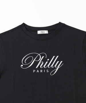 PHILLYロゴ刺繍Tシャツ