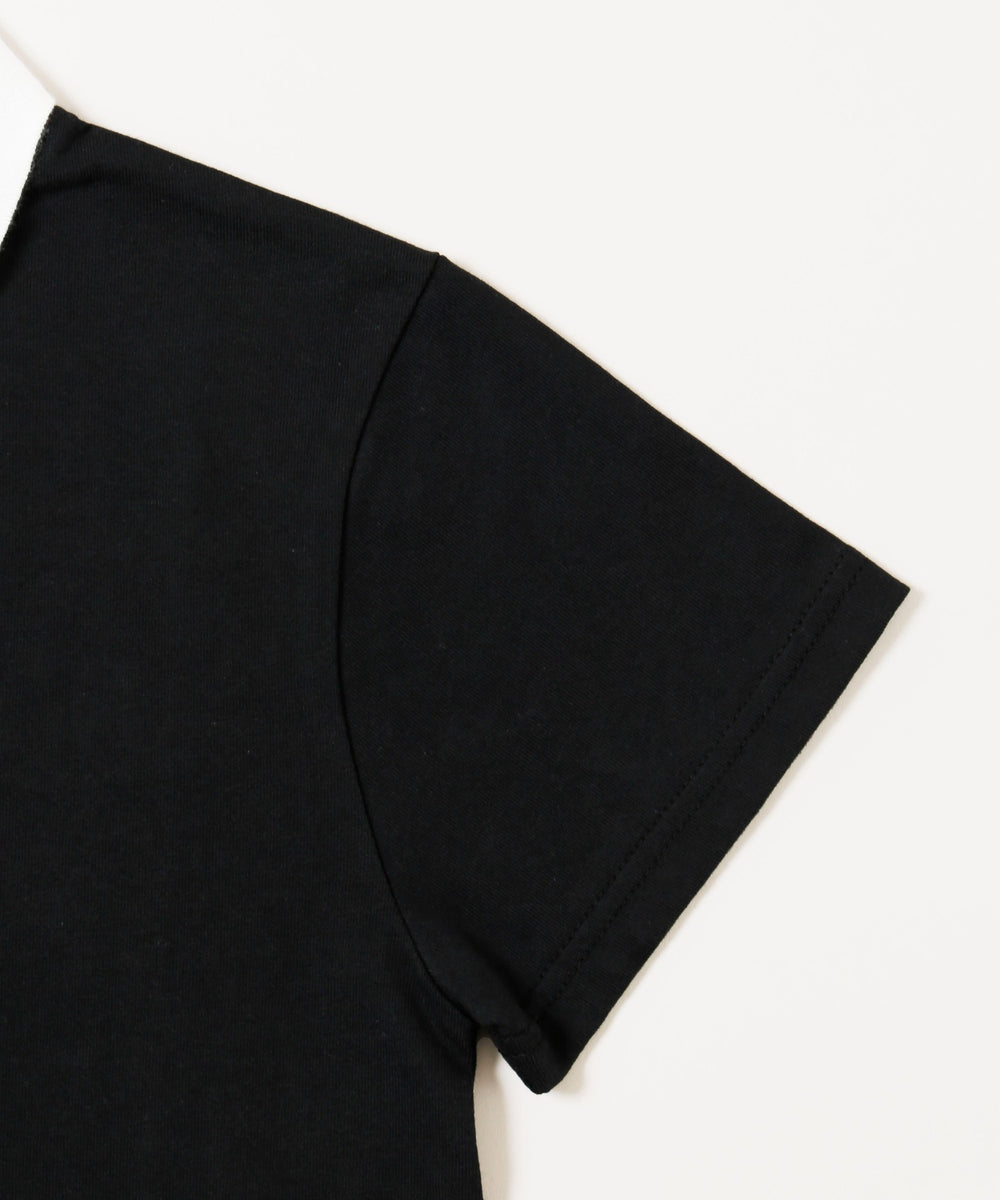 襟付きカレッジ刺繍Tシャツ