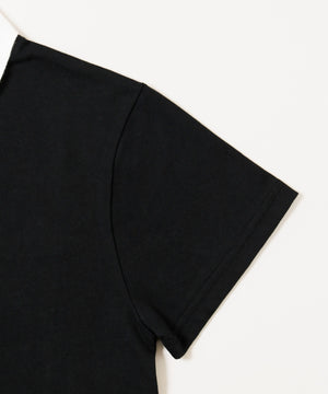 襟付きカレッジ刺繍Tシャツ