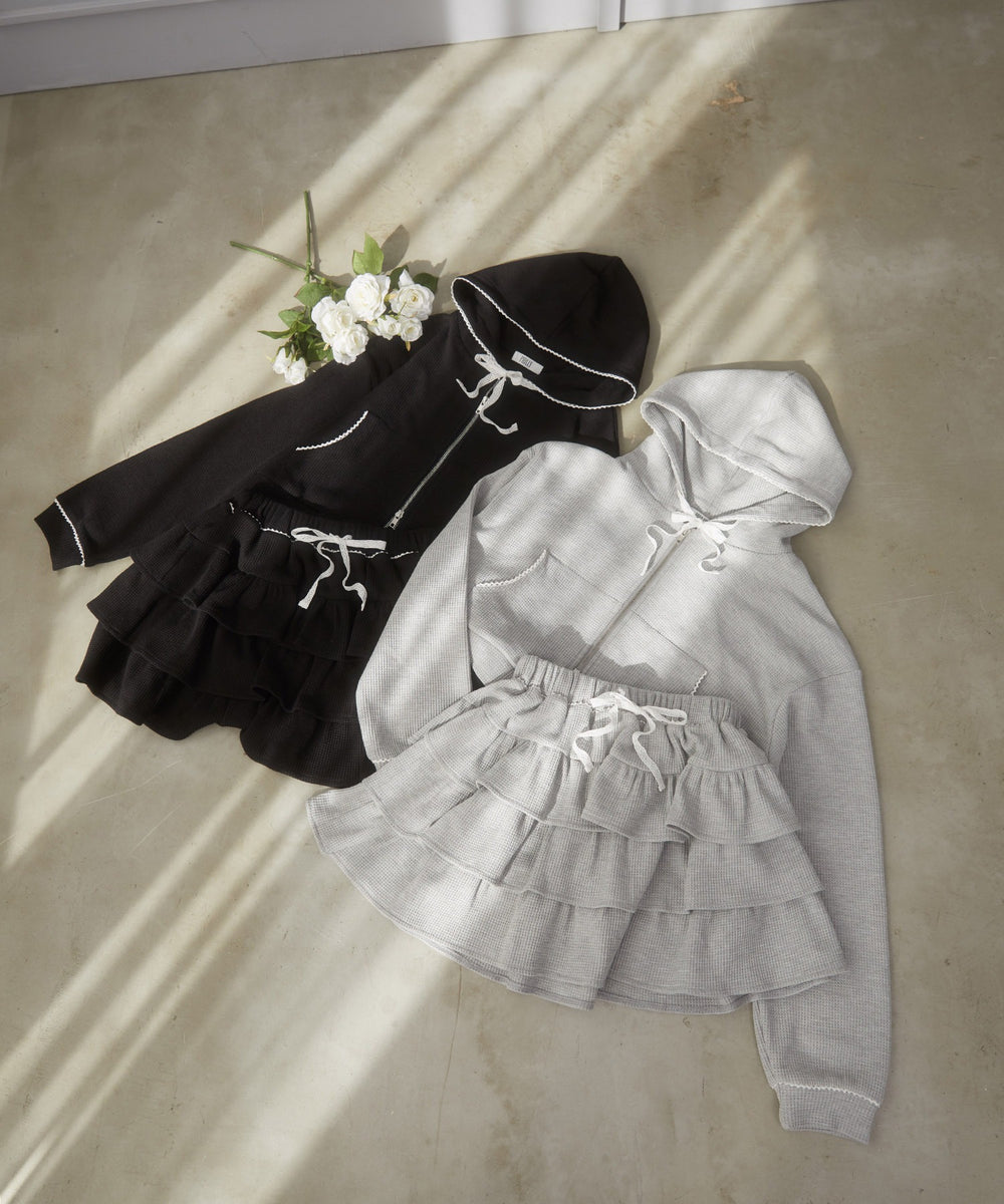 ワッフルティアードミニスカート