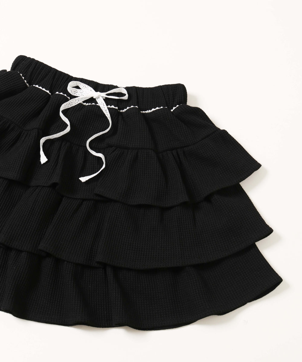 ワッフルティアードミニスカート