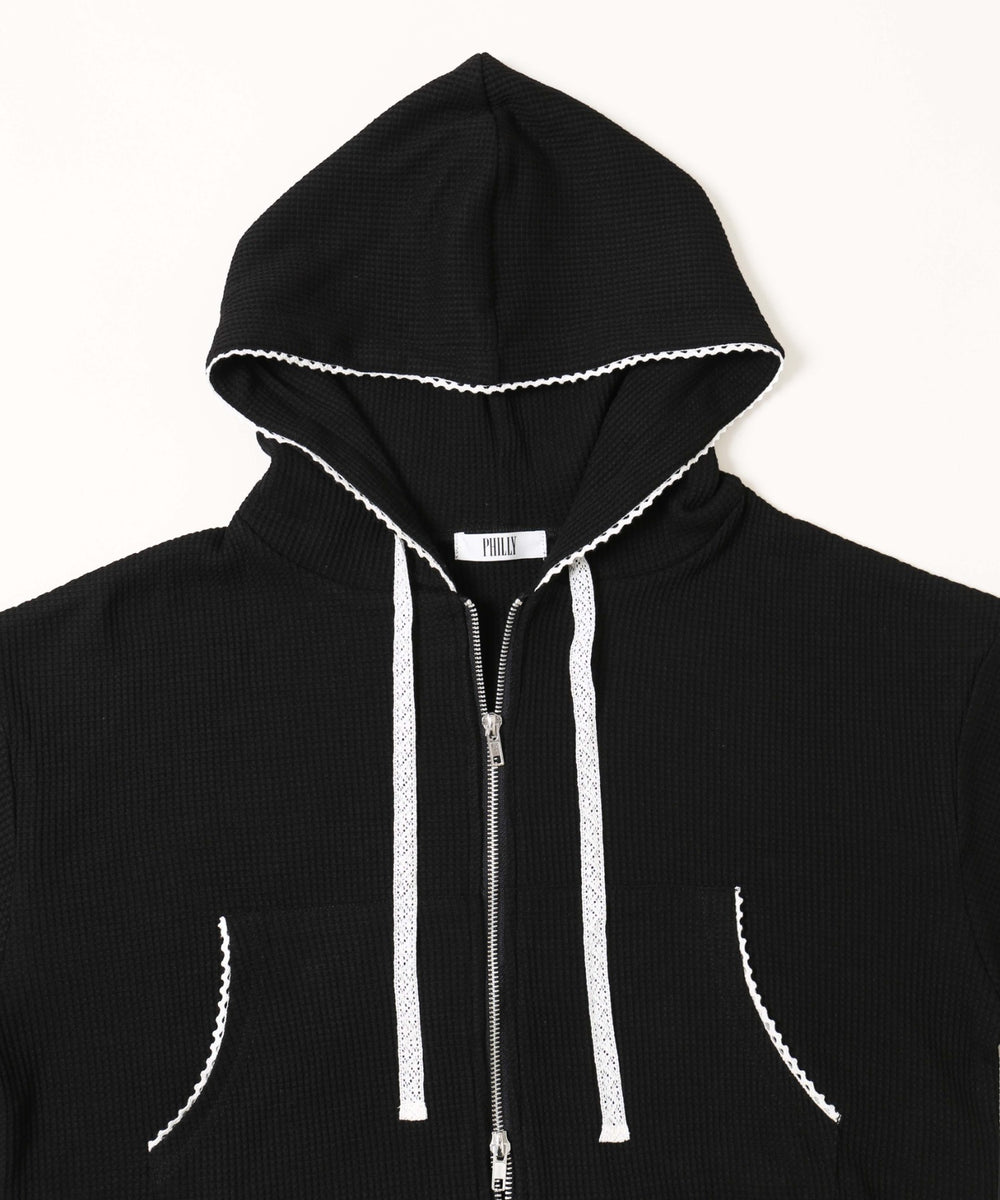 ワッフルジップパーカー