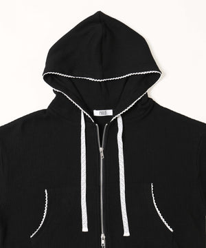 ワッフルジップパーカー