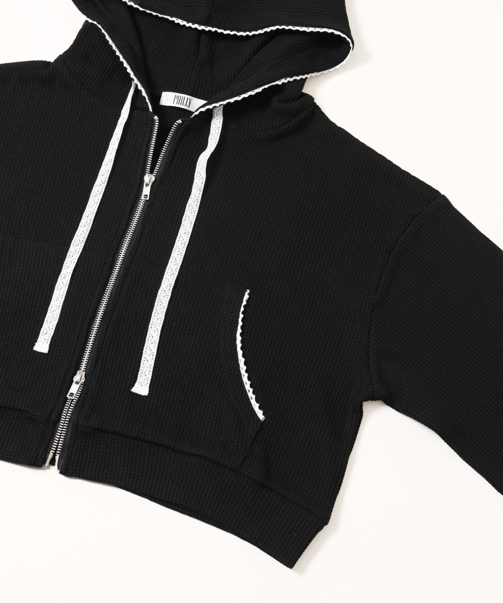 ワッフルジップパーカー