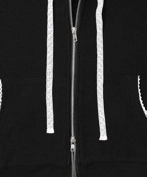 ワッフルジップパーカー