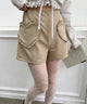 ハートポケットショートパンツ/ベージュ モデル：160㎝ F着用