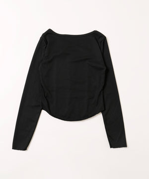 クロスデザインフェイクカーデトップス