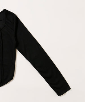 クロスデザインフェイクカーデトップス