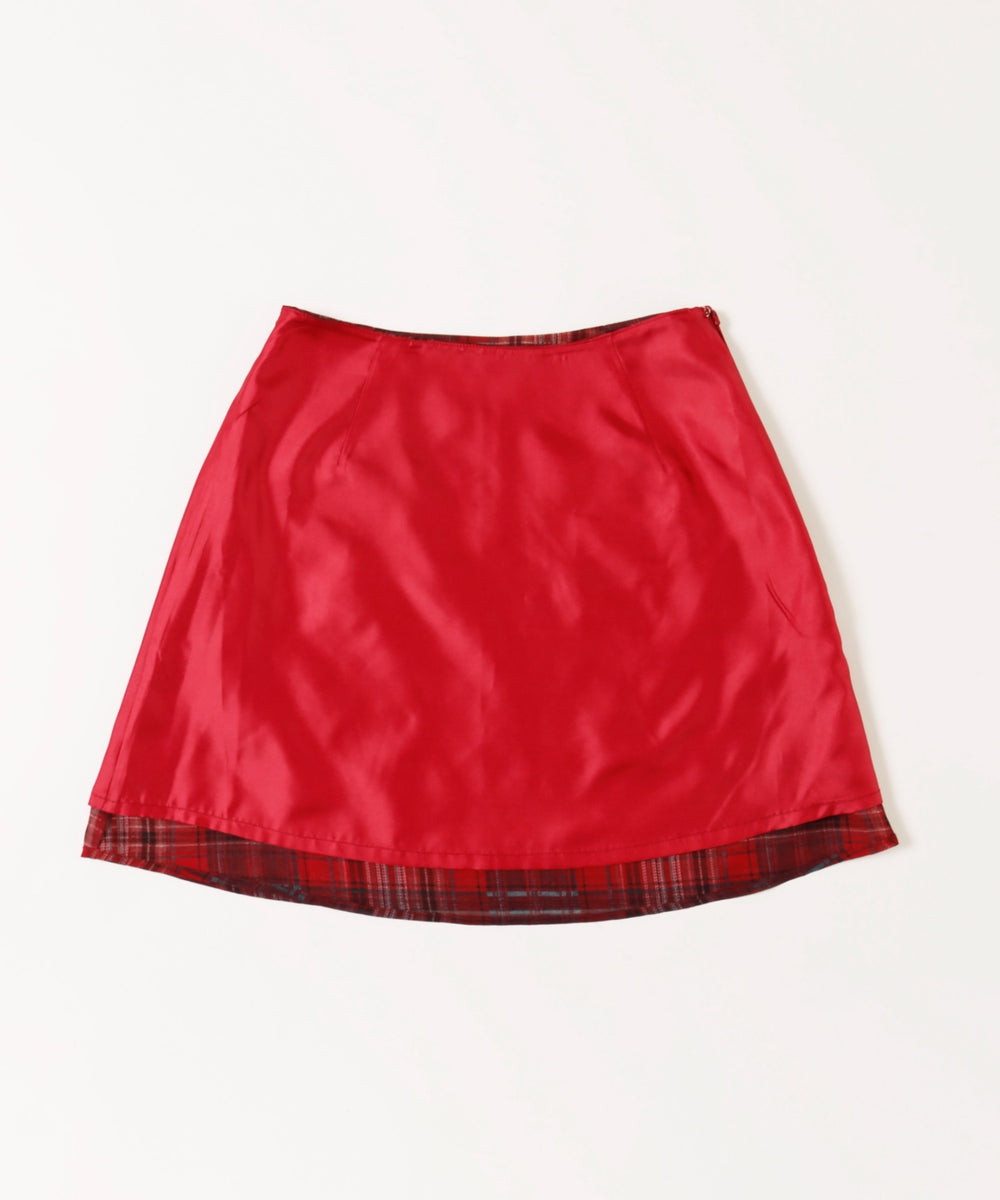 シアーチェックミニスカート