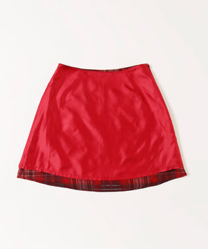 シアーチェックミニスカート