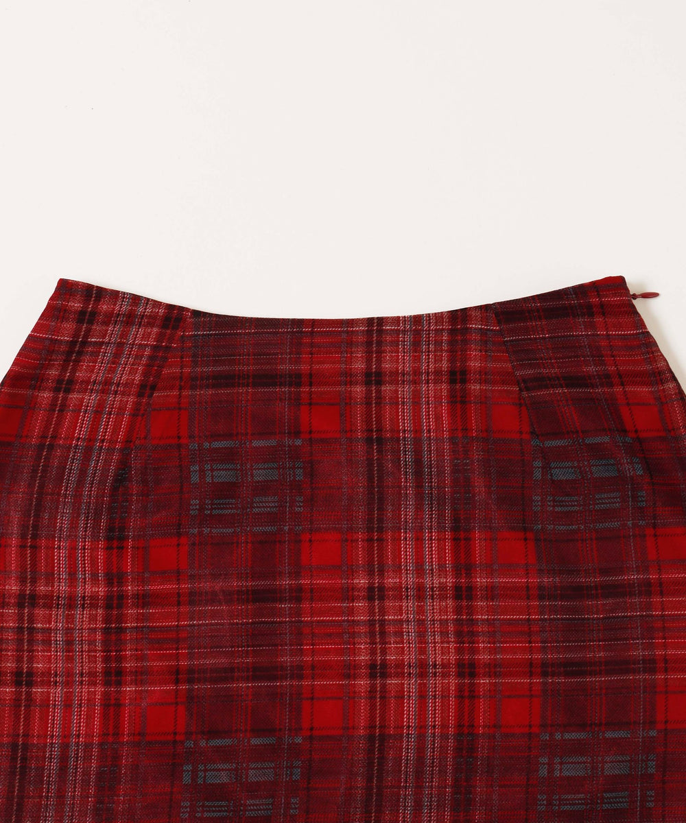 シアーチェックミニスカート