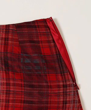 シアーチェックミニスカート