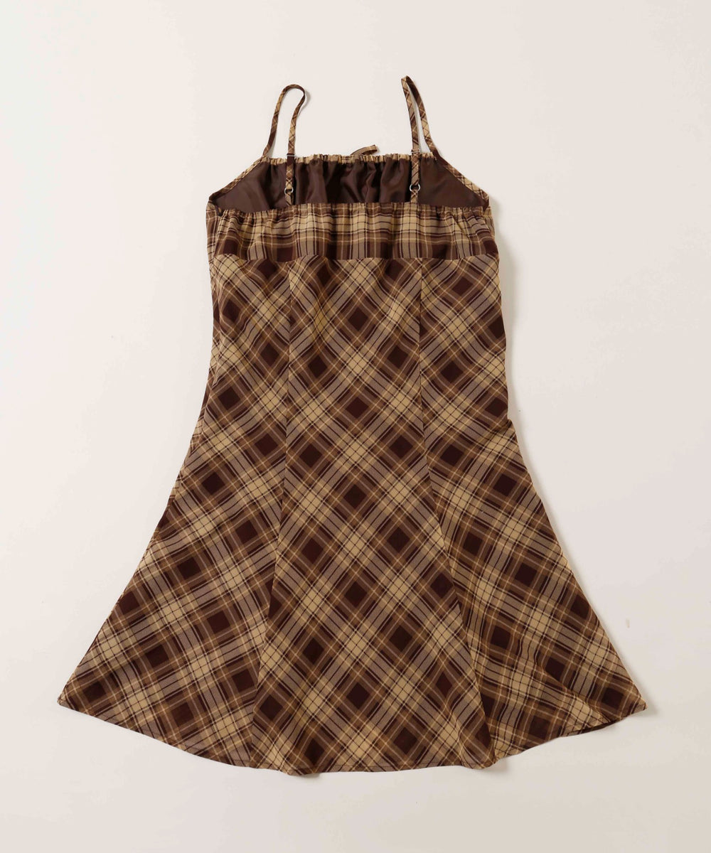 シアーチェックワンピース