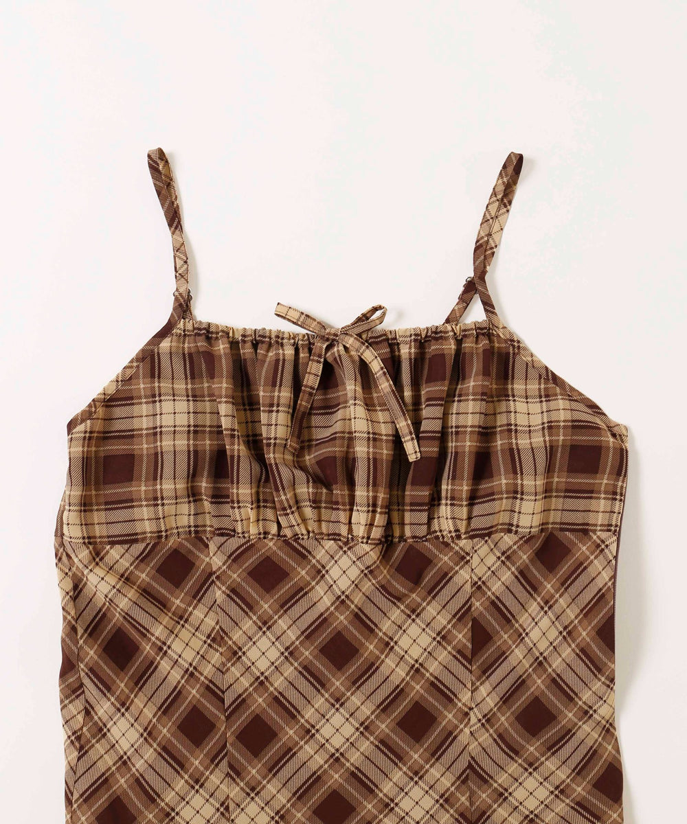 シアーチェックワンピース