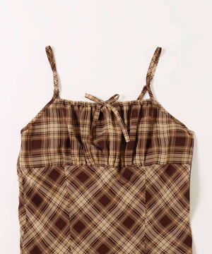 シアーチェックワンピース