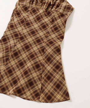 シアーチェックワンピース