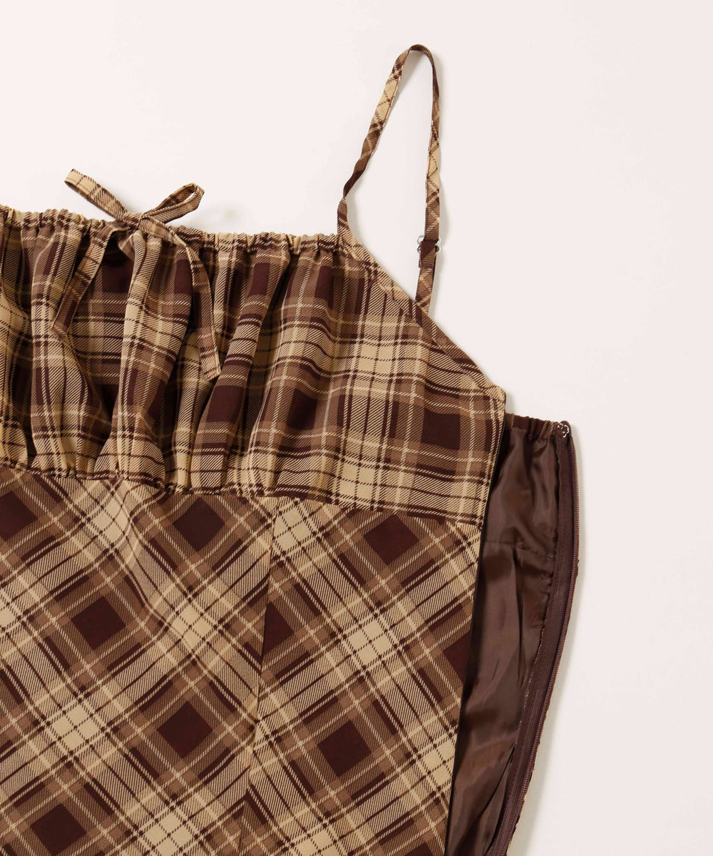 シアーチェックワンピース