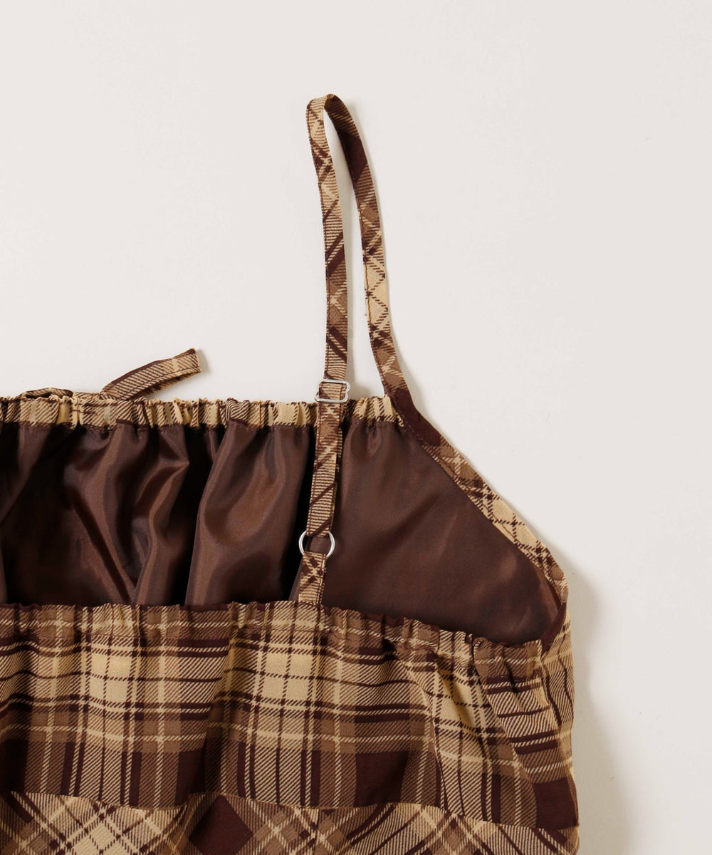 シアーチェックワンピース