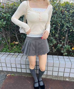 花柄レイヤードトップス