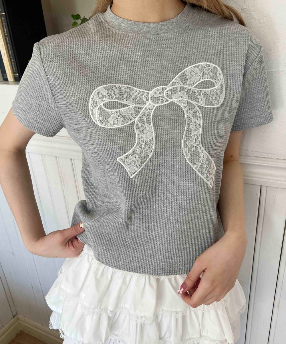 リボンワッペンワッフルTシャツ