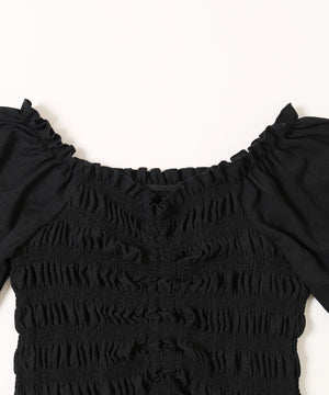 ドロストパフスリーブブラウス