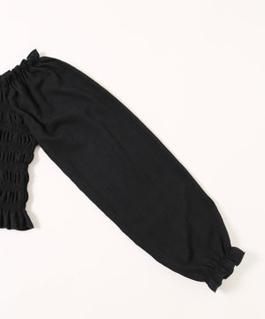 ドロストパフスリーブブラウス