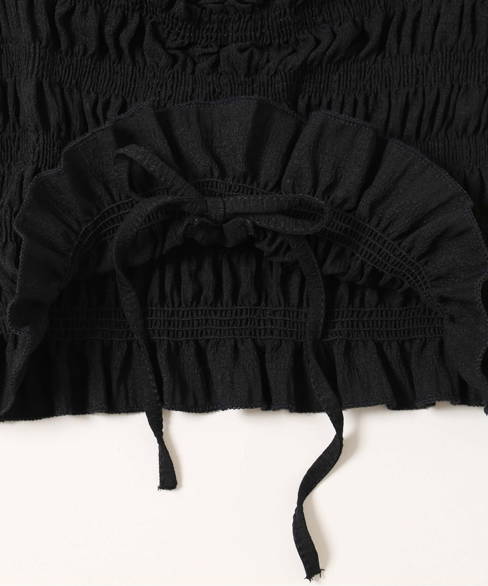 ドロストパフスリーブブラウス