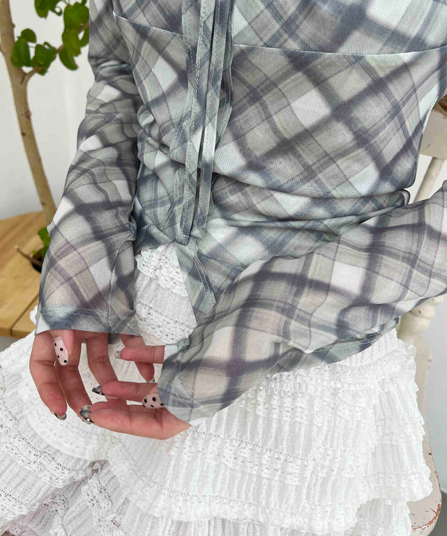 チェックシアーブラウス – WEGO ONLINE STORE