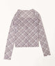 チェックシアーブラウス