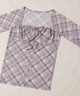 チェックシアーブラウス