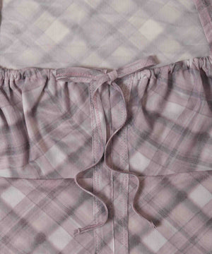 チェックシアーブラウス