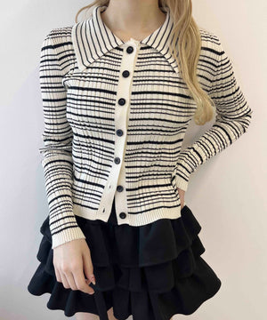 マルチボーダーカーディガン