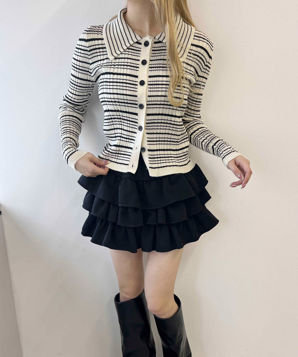 マルチボーダーカーディガン