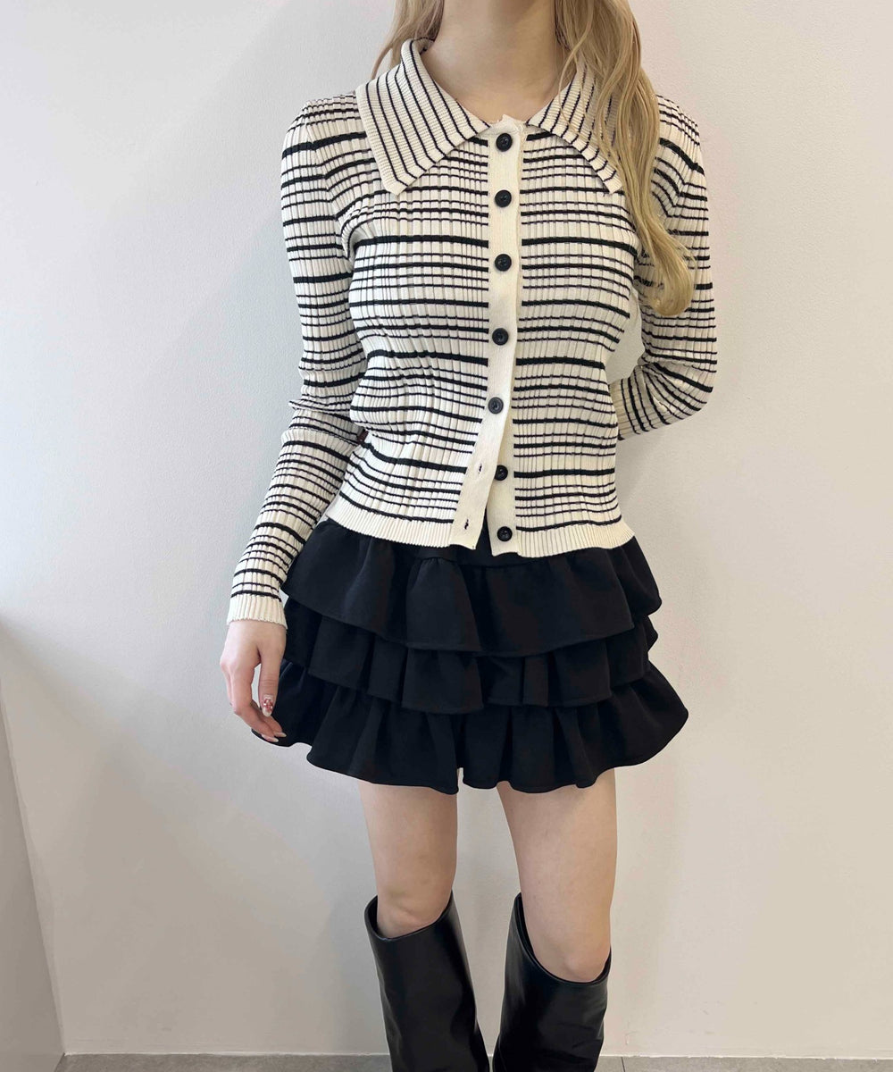 マルチボーダーカーディガン