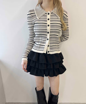 マルチボーダーカーディガン