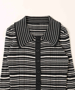 マルチボーダーカーディガン