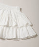 コットンレース2段フリルスカート