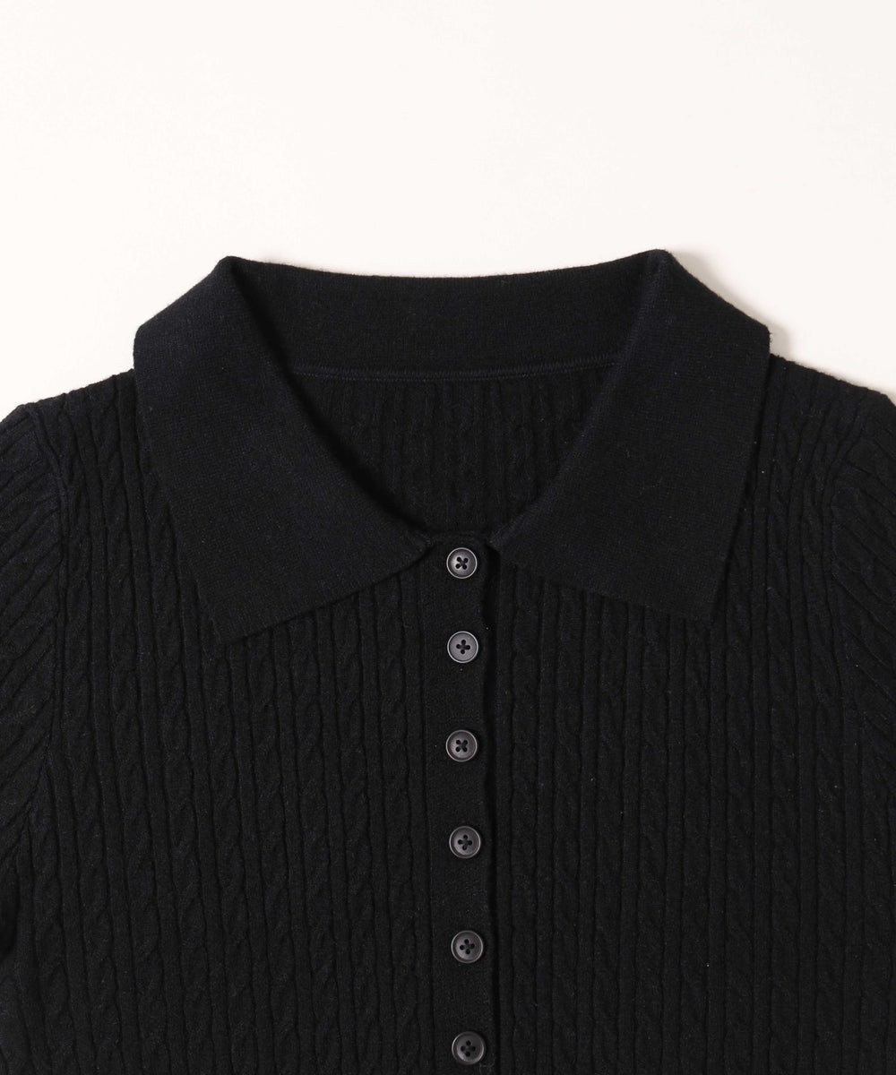 プチケーブル半袖カーディガン