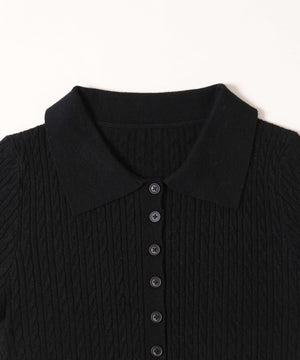 プチケーブル半袖カーディガン