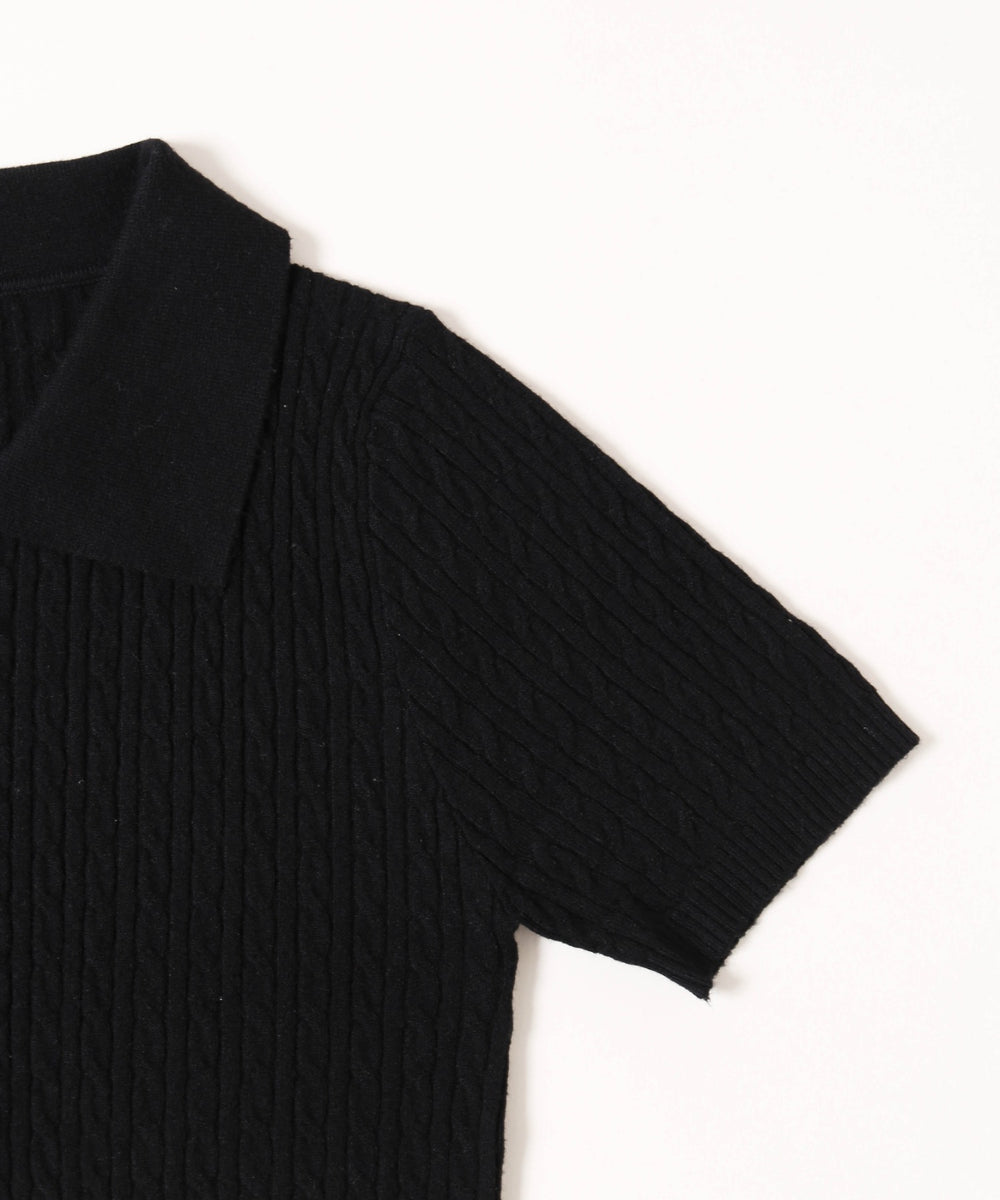 プチケーブル半袖カーディガン