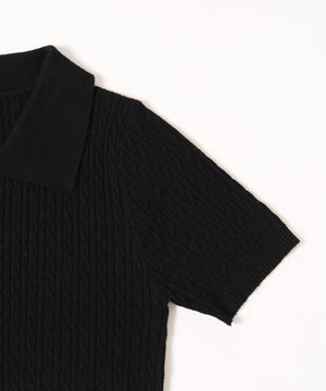 プチケーブル半袖カーディガン