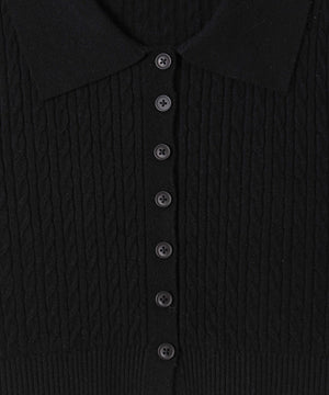 プチケーブル半袖カーディガン