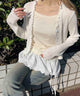 シアーカーディガン/ホワイト モデル：160㎝ F着用