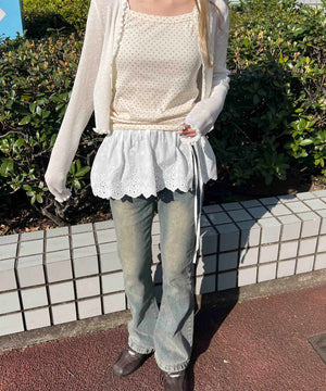 ホワイト モデル：160㎝ F着用