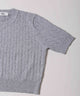 ケーブル半袖ニット