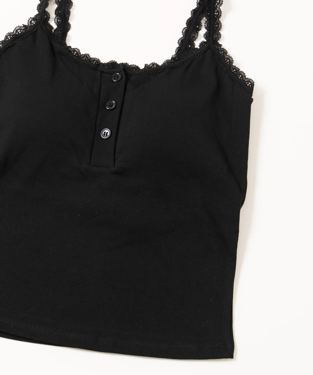 レースパイピングキャミ