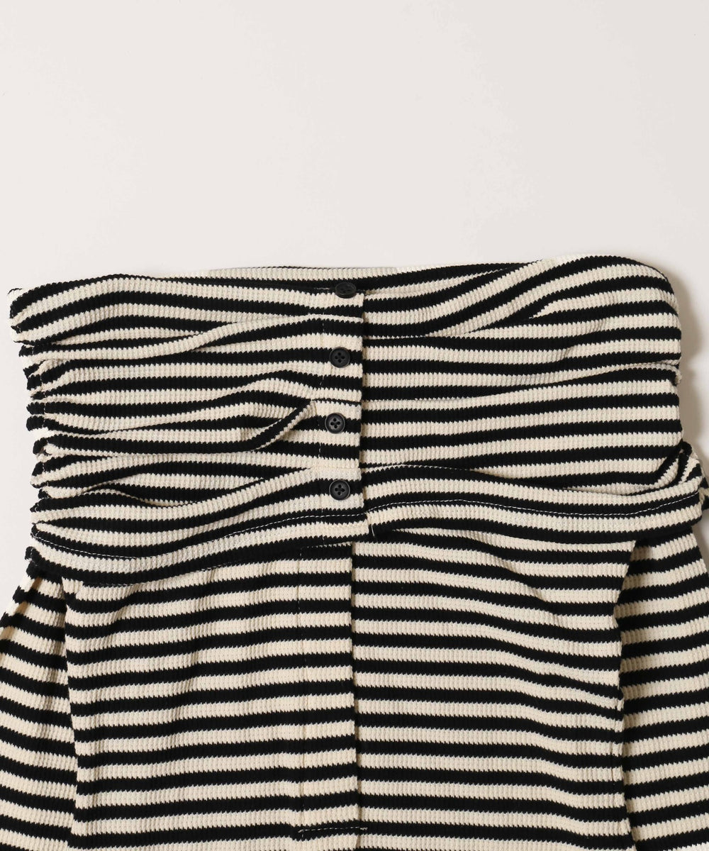 ボーダーオフショルトップス